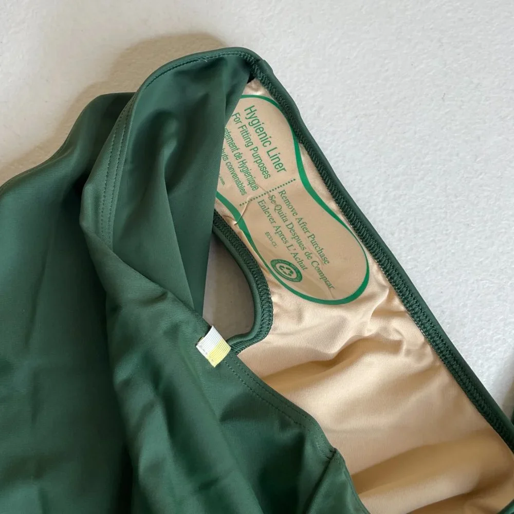 New SUMMERSALT Perfect Wrap One-Piece Olive Swimsuit Size 6 - Picture 13 of 16